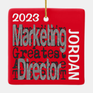 Marketing Director Extraordinaire CUSTOM Ceramic Ornament