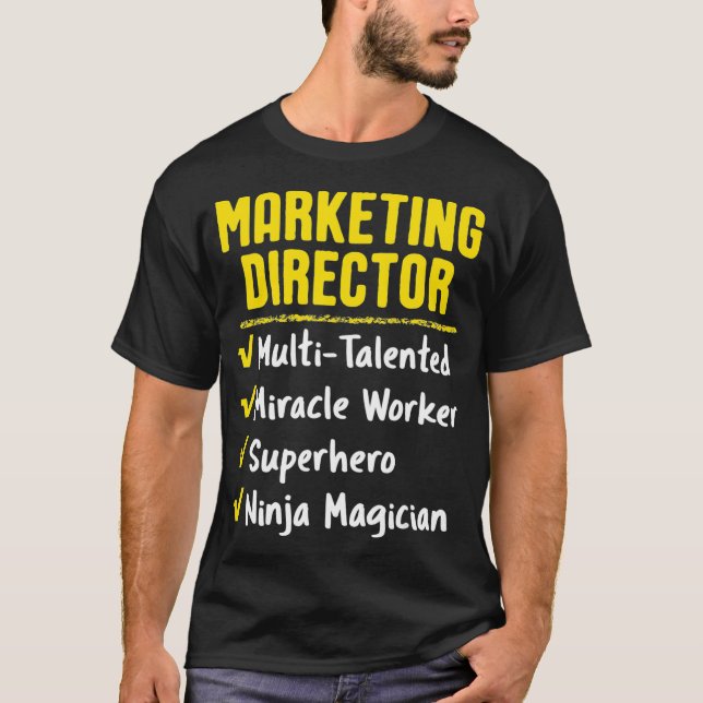 Marketing Director Miracle Worker Superhero Ninja  T-Shirt (Front)