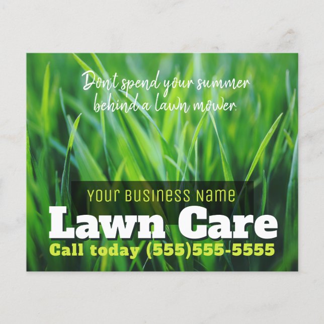 Marketing Flyer 4x5 Lawn Care Business (Front)