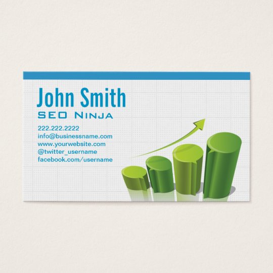 Marketing Growth Chart SEO Ninja Business Card