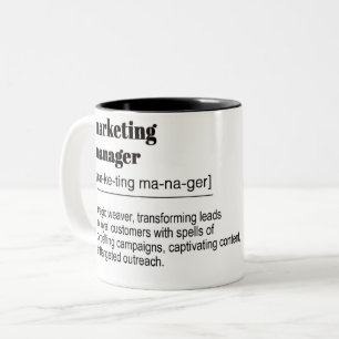 marketing manager definition print  Two-Tone coffee mug