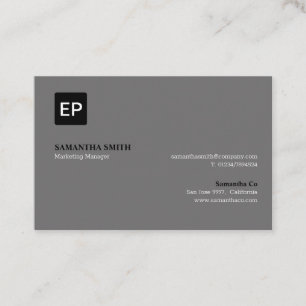 Marketing Manager   Gray Palette Business Card