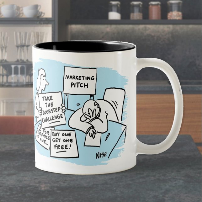 Marketing Manager with Sales Campaign Ideas Two-Tone Coffee Mug (Creator Uploaded)