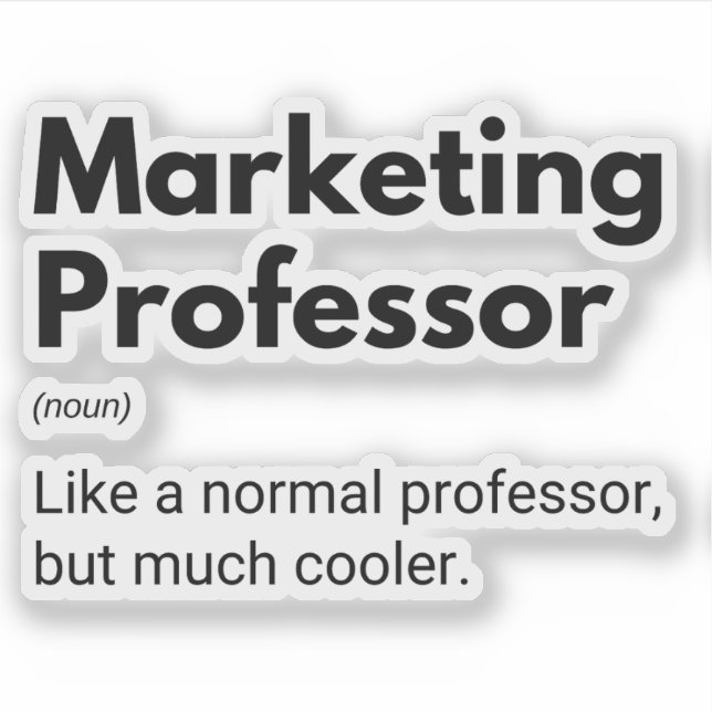 Marketing Professor Funny Cool Teacher (Front)
