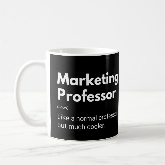 Marketing Professor Funny Definition Coffee Mug (Left)