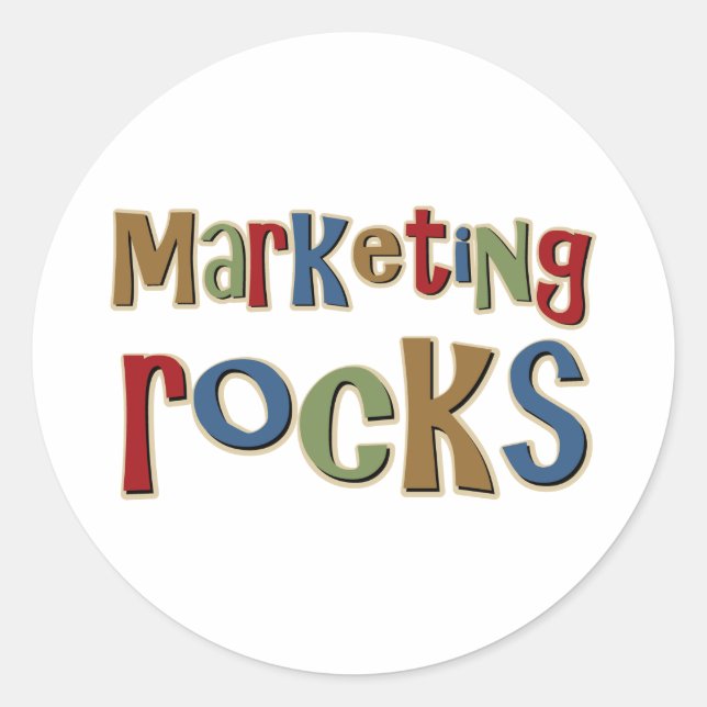 Marketing Rocks Classic Round Sticker (Front)