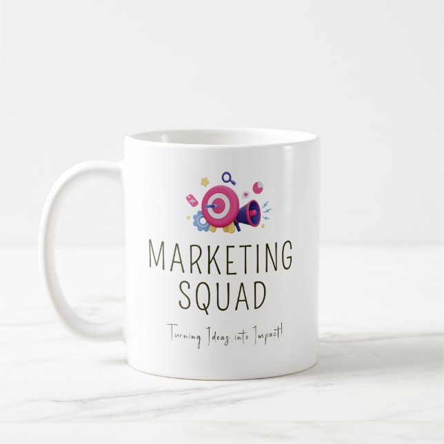 Marketing Squad - Personalised Team Coffee Mug (Left)