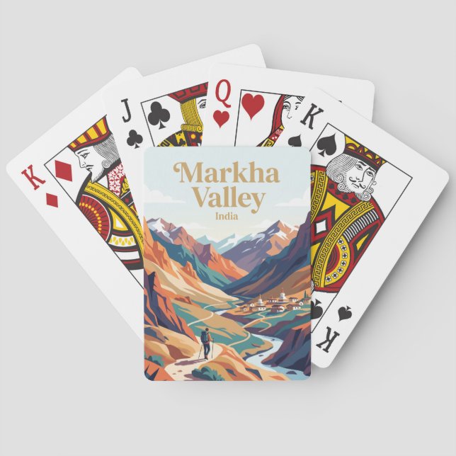 Markha Valley India Playing Cards (Back)