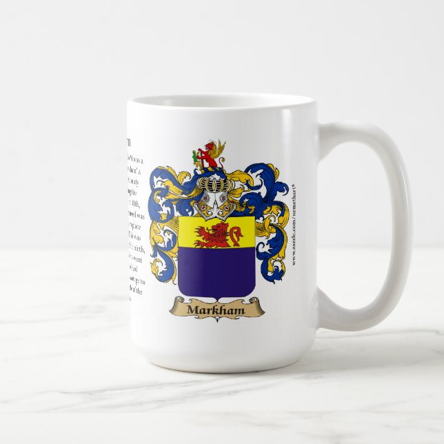 Markham, the Origin, the Meaning and the Crest Coffee Mug (Right)