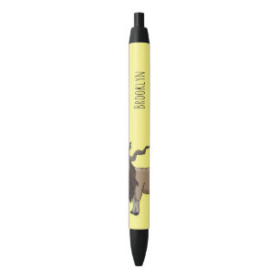 Markhor goat cartoon illustration black ink pen