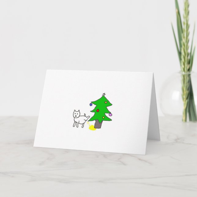 Markin' Around The Christmas Tree Holiday Card (Front)