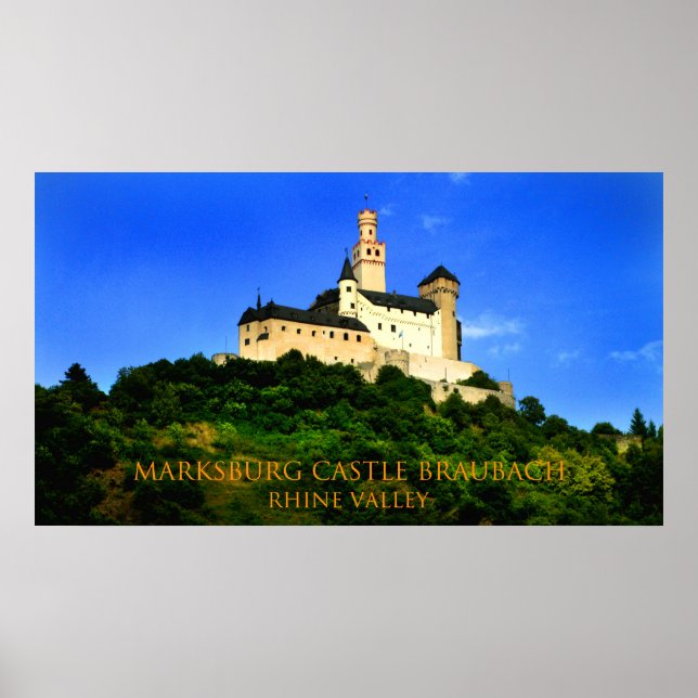 marksburg castle braubach rhine valley poster (Front)
