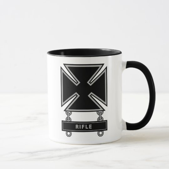 Marksman Badge w/Rifle Bar Mug
