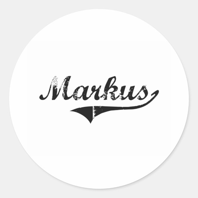 Markus Classic Style Name Classic Round Sticker (Front)