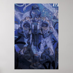 MarkyArt Original Blue and Blue Again Poster