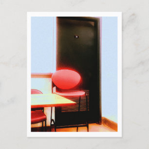 MarkyArt Original Modern Art Door 15 Red Chair Postcard