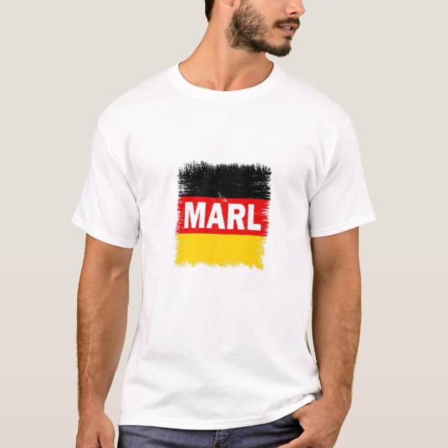 Marl - Germany With German Flag T-Shirt (Front)