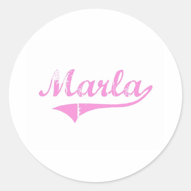 Marla Classic Style Name Classic Round Sticker (Front)