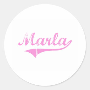 Marla Classic Style Name Classic Round Sticker