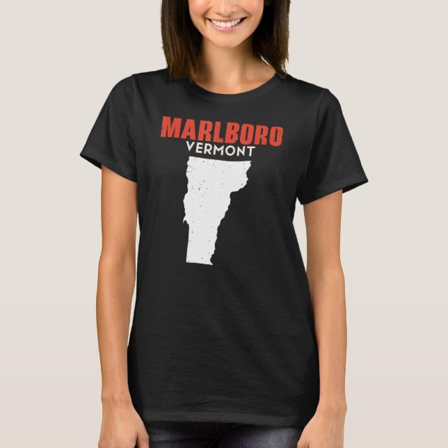 Marlboro Vermont USA State America Travel Vermonte T-Shirt (Front)