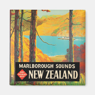 Marlborough New Zealand vintage travel Magnet