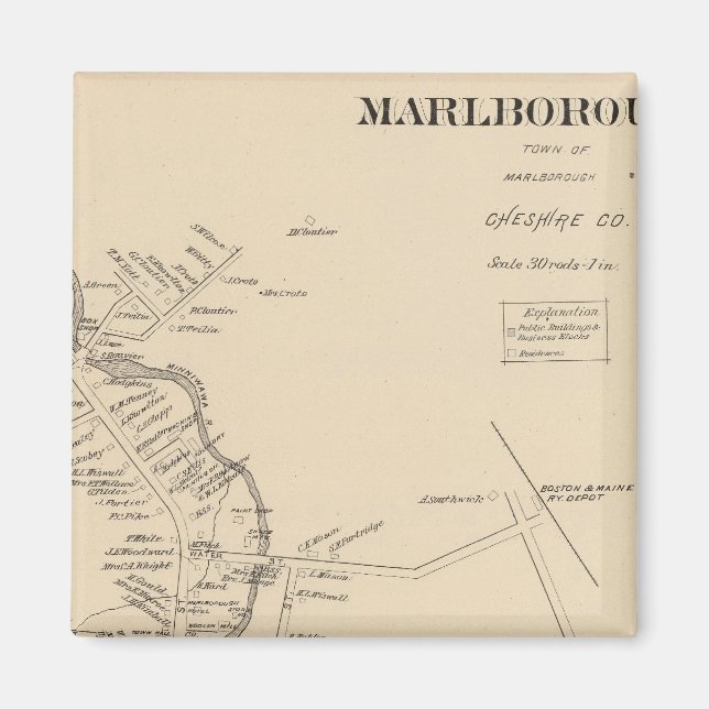 Marlborough PO Magnet (Front)