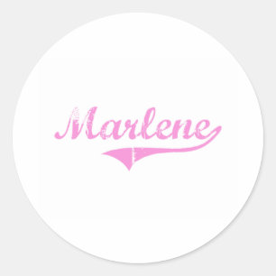 Marlene Classic Style Name Classic Round Sticker