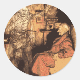 Marley and Scrooge Classic Round Sticker