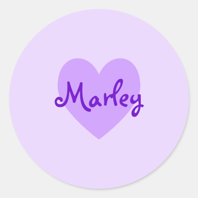 Marley in Purple Classic Round Sticker (Front)