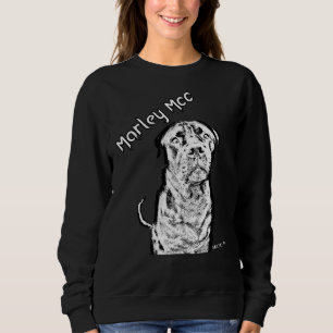 Marley Moo The Big Dog Who Is Cross Cane Corso Rot Sweatshirt