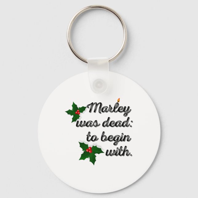 Marley Was Dead To Begin With Funny Novelty Christ Key Ring (Front)