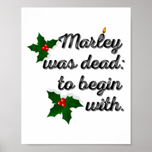 Marley Was Dead To Begin With Funny Novelty Christ Poster