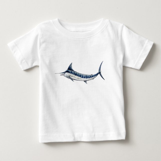 Marlin azul-redbubble baby T-Shirt (Front)