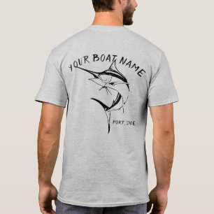 Marlin Boat Name Shirt