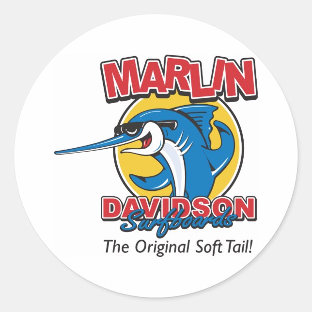 Marlin Davidson The Original Classic Round Sticker (Front)
