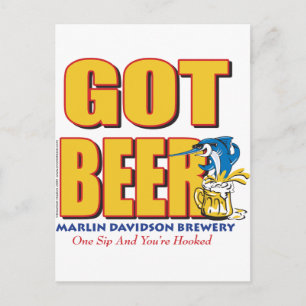 Marlin Davidsons Brewery - Got Beer Postcard