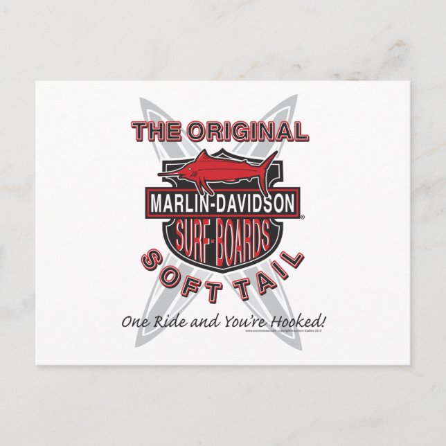 Marlin Davidsons Surf Boards Postcard (Front)