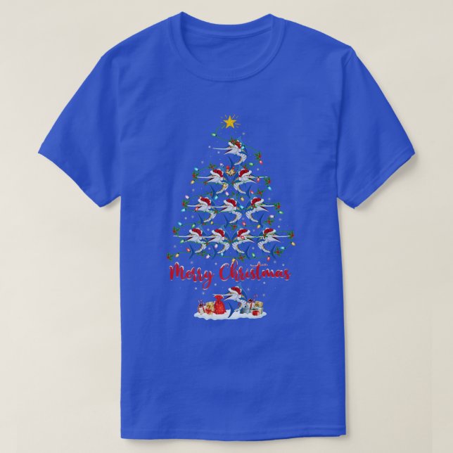 Marlin Fish Lover Xmas Matching Santa Marlin Chris T-Shirt (Design Front)