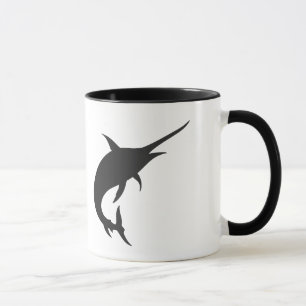Marlin fish silhouette - Choose background color Mug