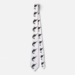 Marlin fish silhouette - Choose background color Tie