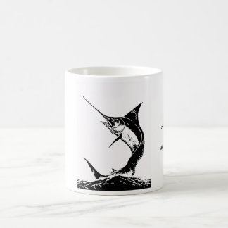 Marlin fishing coffee cup