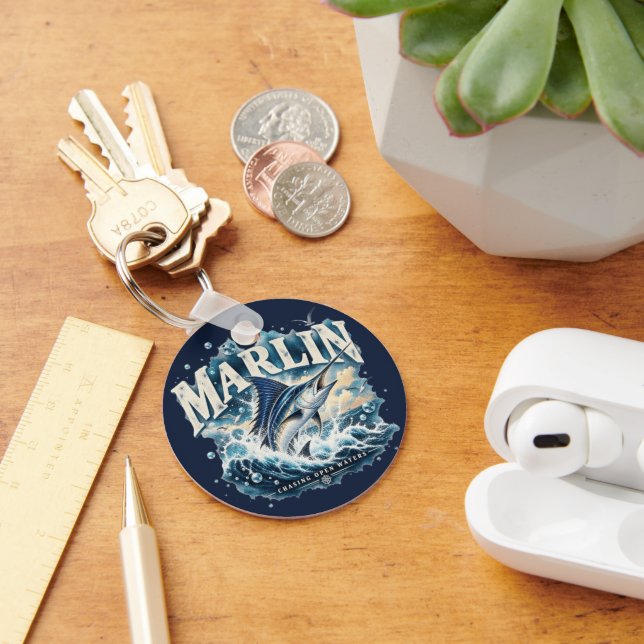 MARLIN Fishing Ocean Adventure Key Ring (Desk)