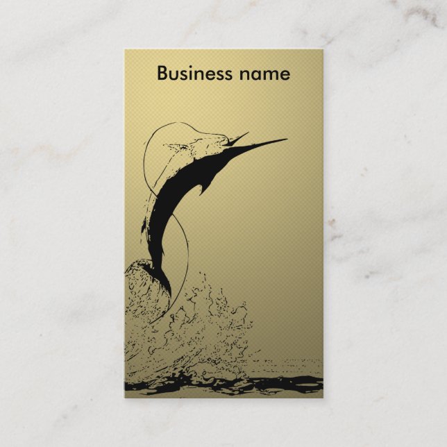 Marlin jumping business card (Front)
