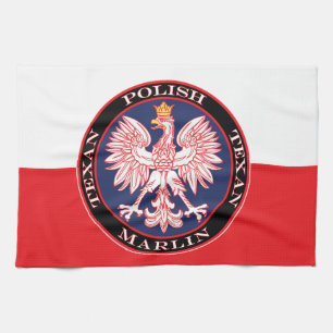 Marlin Round Polish Texan Tea Towel