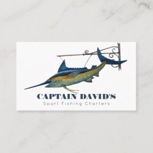 Marlin Sport Fishing Charters Boat  Business Card