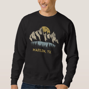 Marlin Texas Mountain Sunset Sunrise TX Sweatshirt