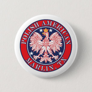 Marlin Texas Polish American Eagle 6 Cm Round Badge