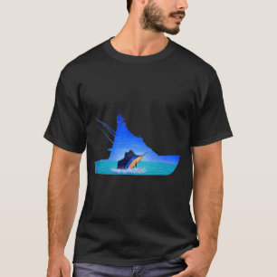 Marlin with fishing boat T-Shirt