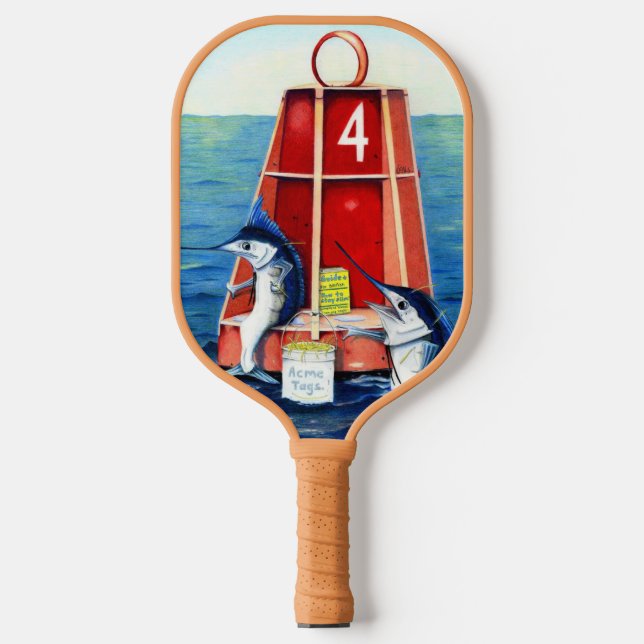 Marlins at the Buoy Pickleball Paddle (Front)
