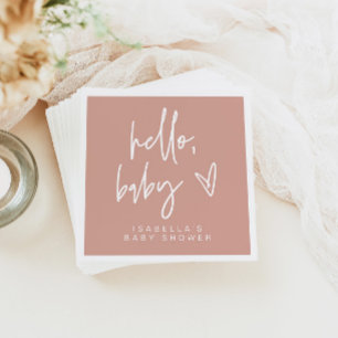 MARLO Bohemian Blush Hello Baby Shower Napkins